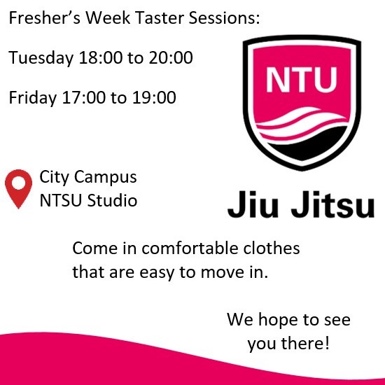 The Twitter is back! Come and join us during Fresher's Week at our taster sessions. All stages of Jitsu are welcome! Have fun, get fit and make new friends.