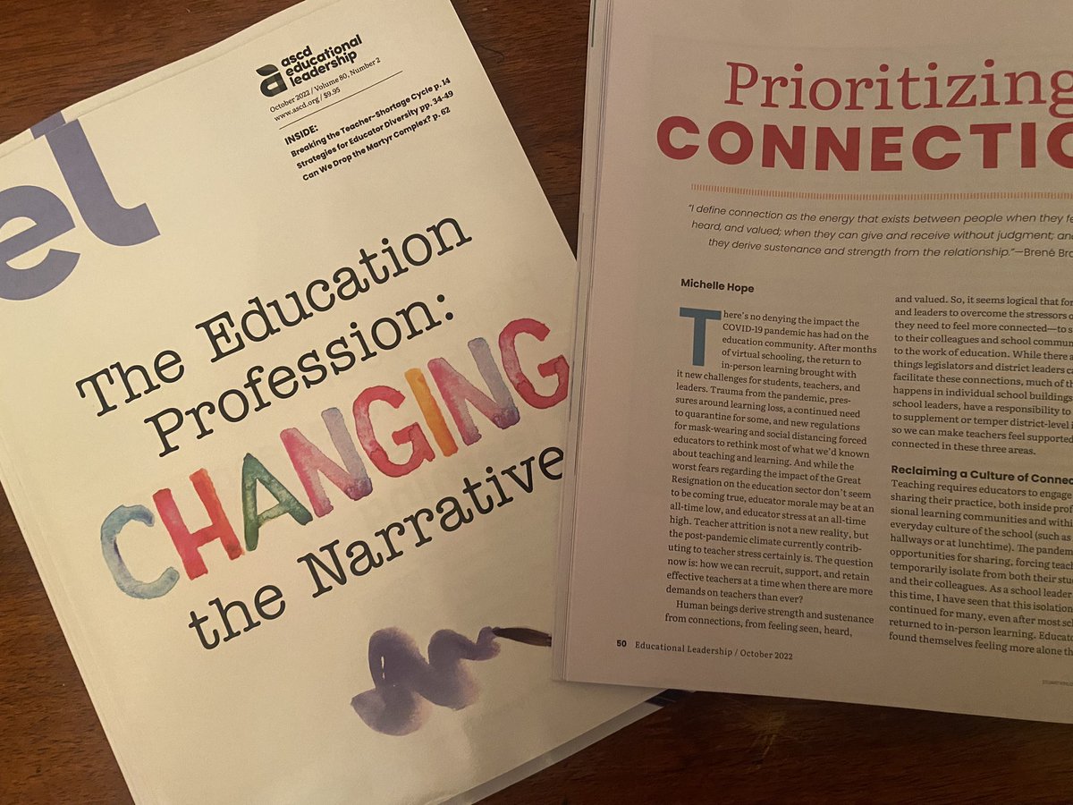 LoveServeTeach's tweet photo. Honored to have my (now third) article featured in the October issue of @ELmagazine #ChangingtheNarrative #PurposeDriven https://t.co/BNM2t3Ywwa