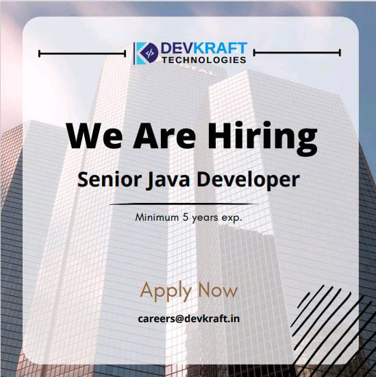 ReferIndia's tweet image. We are hiring #senior_java_developer

#ReferIndia #helpinghands #jobs #freshers #job #fresherjobs #hiringalert #hiringnow #jobalert #way2fr