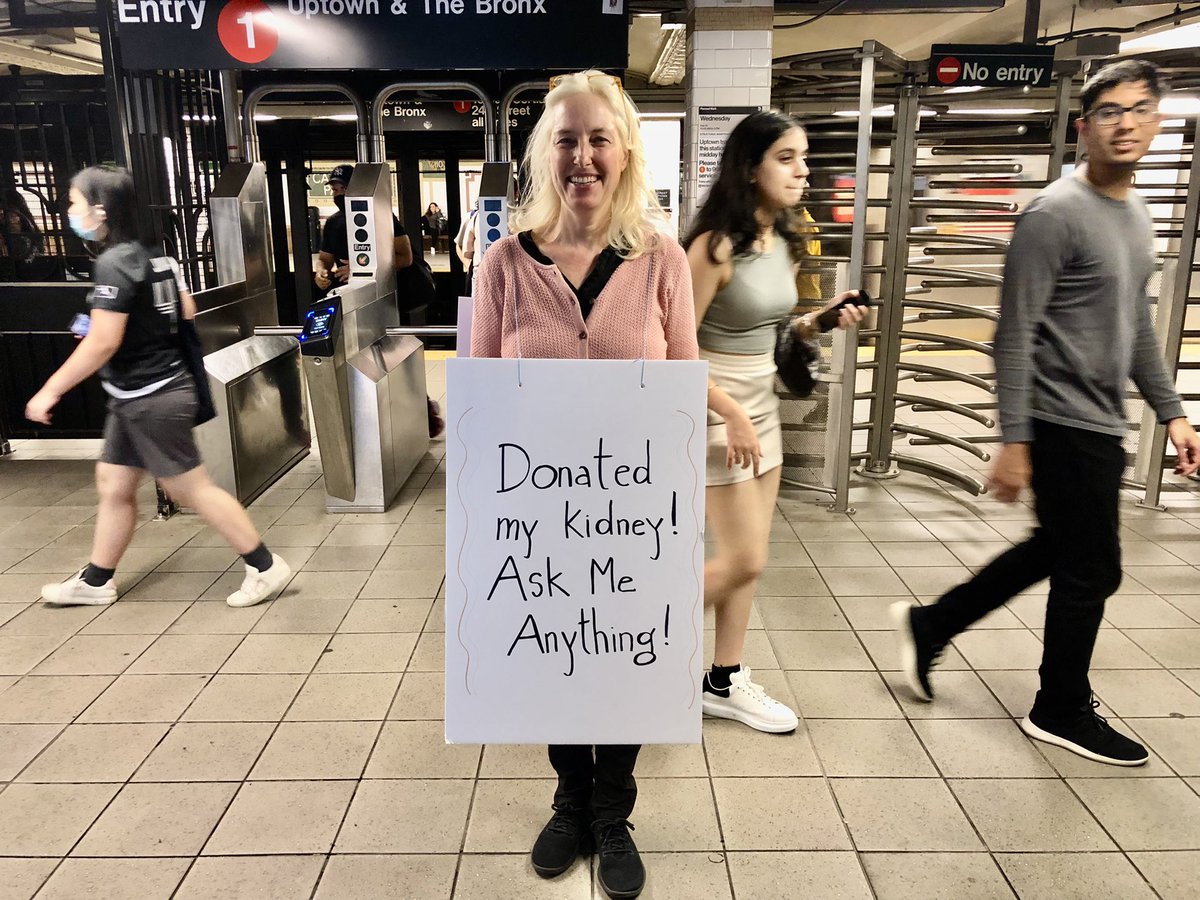 Walked 5 miles in NYC today with my sandwich board! <a href="/nkf/">National Kidney Foundation</a> <a href="/TheNKDO/">NKDO National Kidney Donation Organization</a> #kidney #donatelife #organdonation #ckd <a href="/Rock1Kidney/">Rock 1 Kidney</a> <a href="/KidneyFund/">American Kidney Fund</a> <a href="/KidneyPatients/">American Association of Kidney Patients</a> <a href="/worldkidneyday/">World Kidney Day</a> <a href="/KidneyProject/">The Kidney Project</a> <a href="/NYCMayorsOffice/">NYC Mayor's Office</a> #savealife