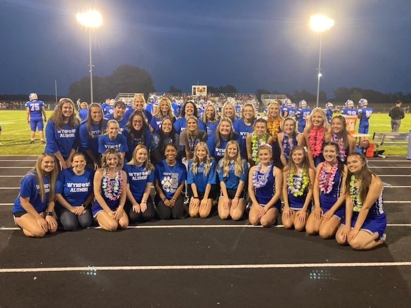 WynfordRoyals's tweet photo. A special thanks to our "Royal Alumni Cheerleaders" who joined us tonight on the track! It was great having you back! Go Royals 🦁📣 https://t.co/AfROsduQLu