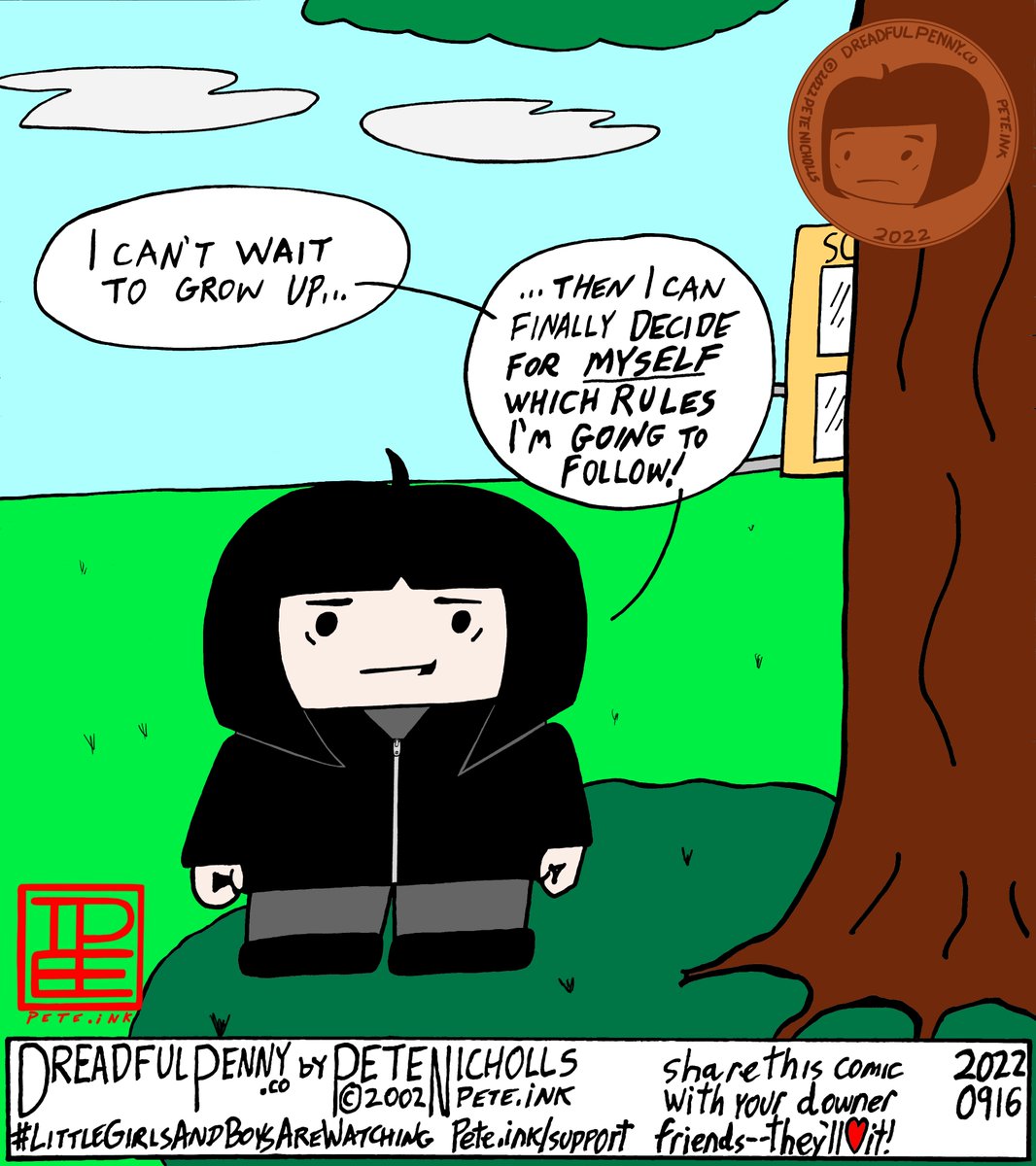 DreadfulPennyPg's tweet photo. The latest #DreadfulPenny cartoon from @PeteNicholls_
 and https://t.co/cETml1lpFM!

https://t.co/FGExTsTVaT
https://t.co/7D3SXGkLtu

#webcomics #webcomic #cartoon #cartoons #emogirl #girl #emo #adults #rules https://t.co/LAfKSCJfTF