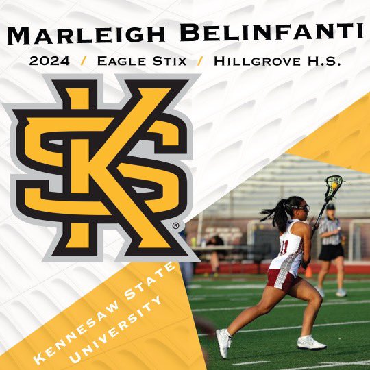 Congrats to 2024 Marleigh Belinfanti from Hillgrove HS on her commitment to Kennesaw State <a href="/KSUOwlsLAX/">Kennesaw State LAX</a>