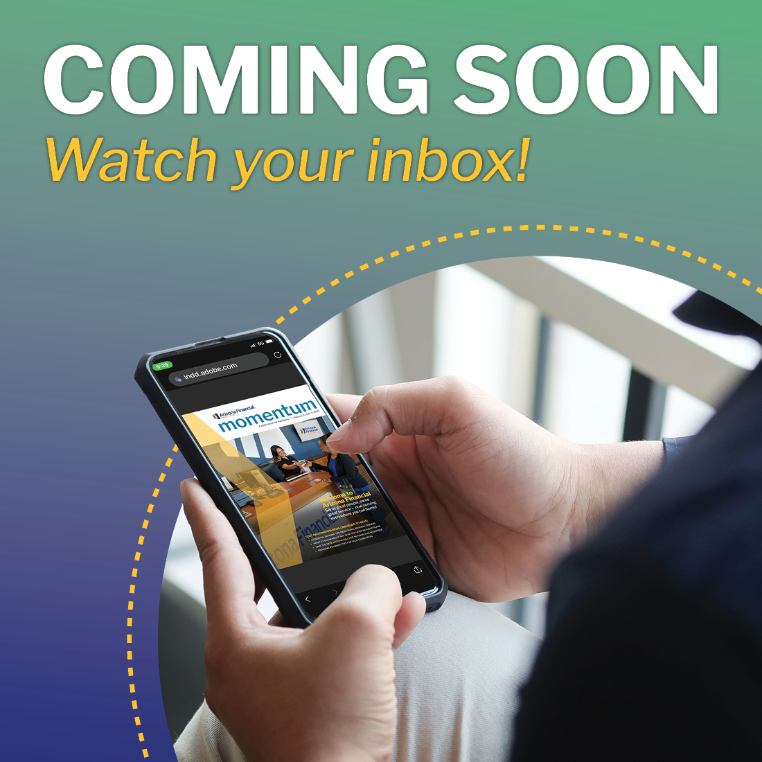 AZFinancialCU's tweet photo. #Sneakpeek The next edition of Momentum magazine is on the way! You may have already received the digital version of our quarterly magazine in your email inbox. Visit the link in bio to view the digital version now! https://t.co/AkNS8mv8Hr
