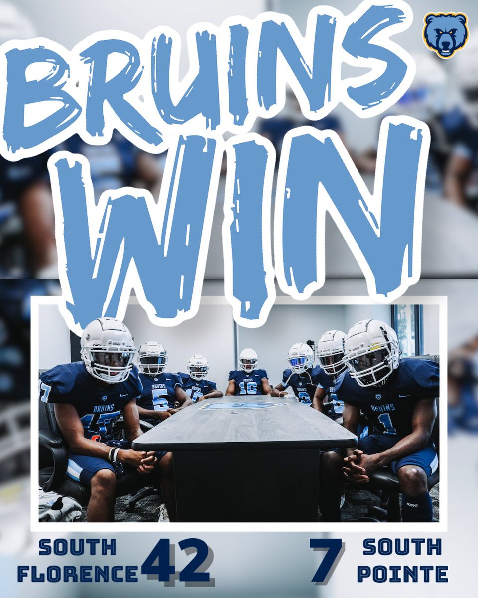 SFBruinFootball's tweet photo. South Florence defeats #1 South Pointe 42-7! https://t.co/hmEsZOBJcO
