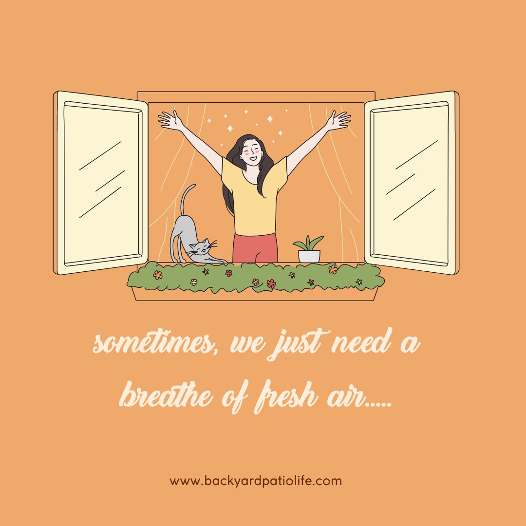happybackyard's tweet photo. Taking a break to enjoy the simple things in life. Sometimes, we just need a breath of fresh air!

Visit our site for more tips!

#backyard #patiolife #patiogoals #backyardrelaxation #backyardactivities #backyardlife #life #garden #patiodesign https://t.co/RU4nXy9GVc