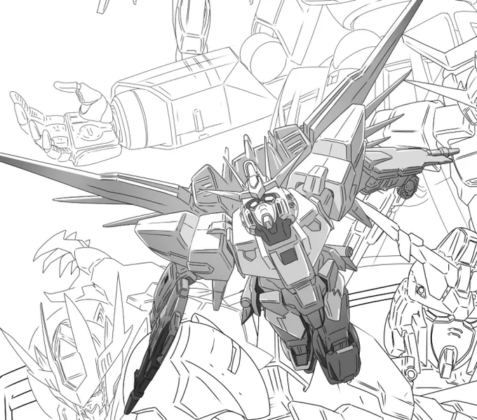 何年か前に描いたガンダム絵 
