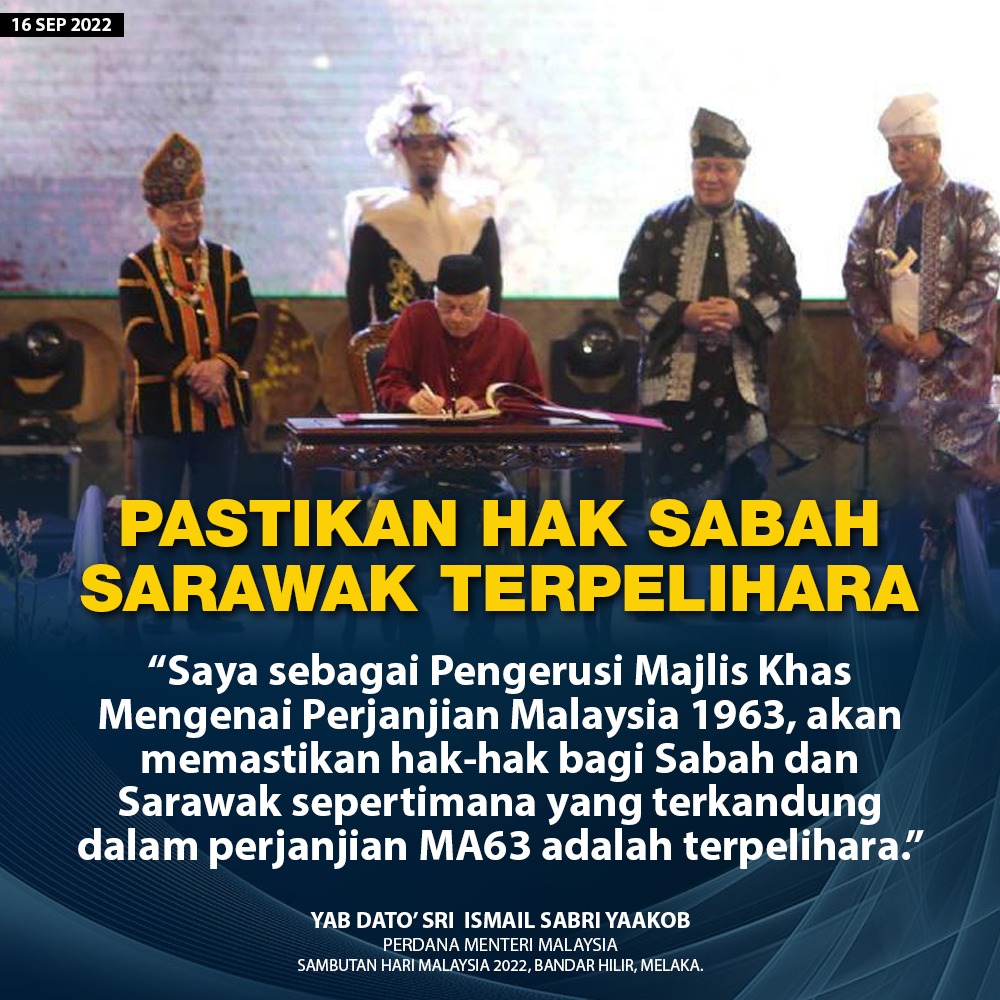 Tanggal 16 September wajar dijadikan titik tolak memperhebatkan azam dan menyemarakkan semangat mencari persamaan..

#KeluargaMalaysia
#TeguhBersama
#ismailsabri