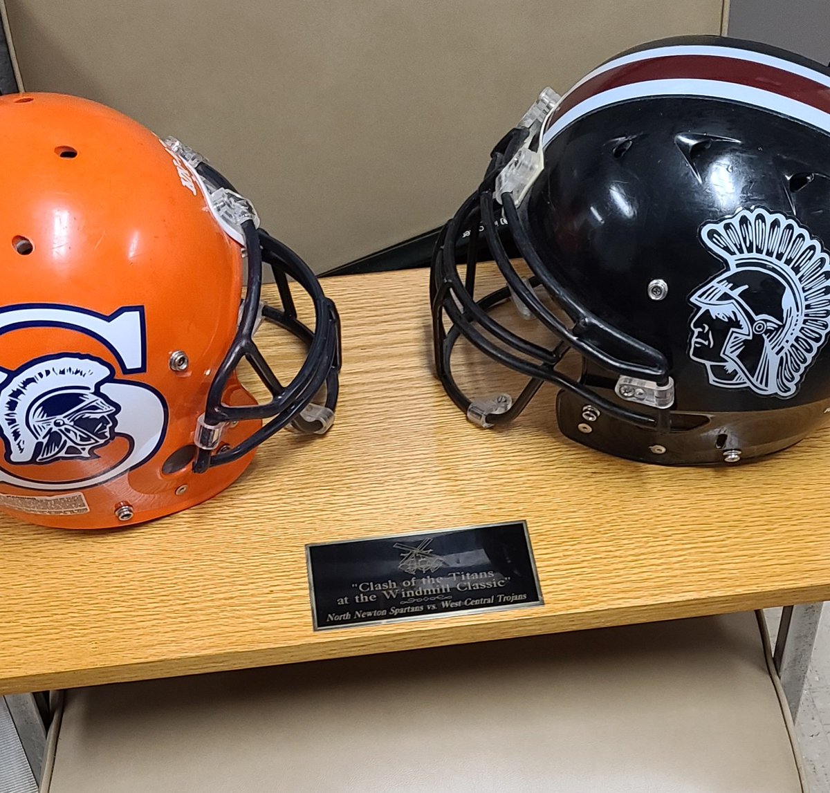 MrBuschman's tweet photo. Trojans with the 42-0 win!
And the "Clash of the Titans at the Windmill Classic" trophy comes home! https://t.co/uJVuZi1UPU