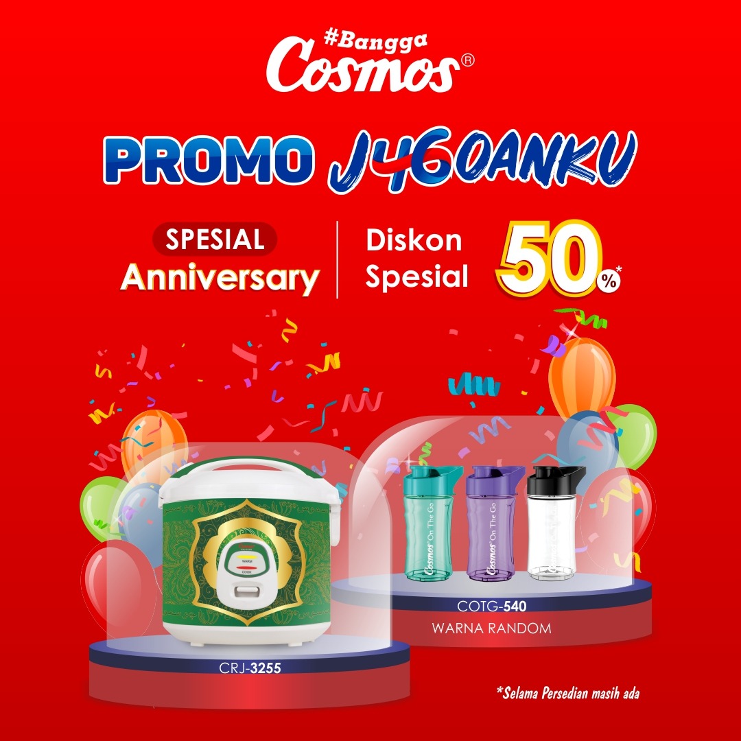 cosmosonline's tweet photo. PROMO KHUSUS ANNIVERSARY COSMOS ke 46 Tahun
Beli produk apa aja gratis shopping bag.Buruan cek marketplace kesayangan kamu.
Jangan lupa share promo anniversary ini ke semua ya!
#BanggaCosmos #PromoCosmos #CosmosHut46 #CosmosJ46oanku #Cosmos4everu6eneration #PromoSeptember https://t.co/11M3ohu0ff