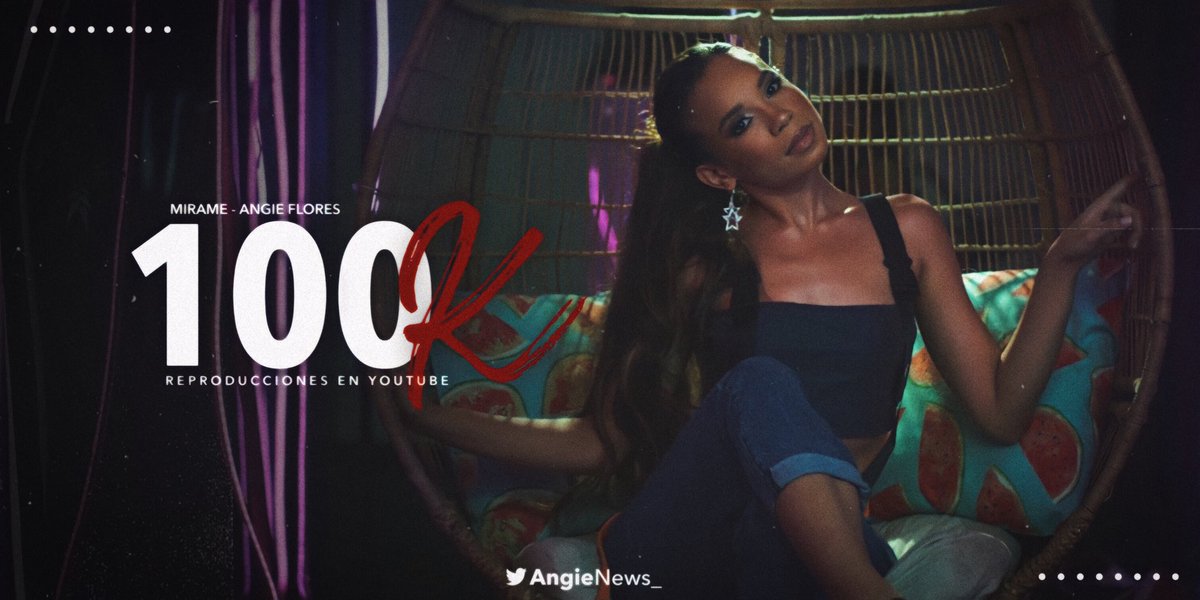 AngieNews_'s tweet photo. — El video oficial de “MIRAME” ya cuenta con +100K reproducciones en la plataforma de YouTube. 📈

@Angiefloreshn https://t.co/GrrrYTCss7