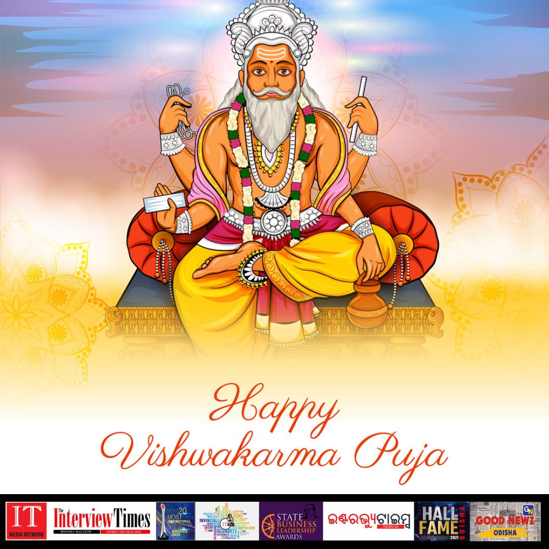 interviewtimes2's tweet photo. May this Vishwakarma Day bring positivity and happiness to your lives... Happy Vishwakarma Puja!
#HappyVishwakarmaPuja #VishwakarmaPuja #Vishwakarma #VishwakarmaPuja2022 #HappyVishwakarmaPuja2022 #TheInterviewTimes https://t.co/by7GoNmEQF