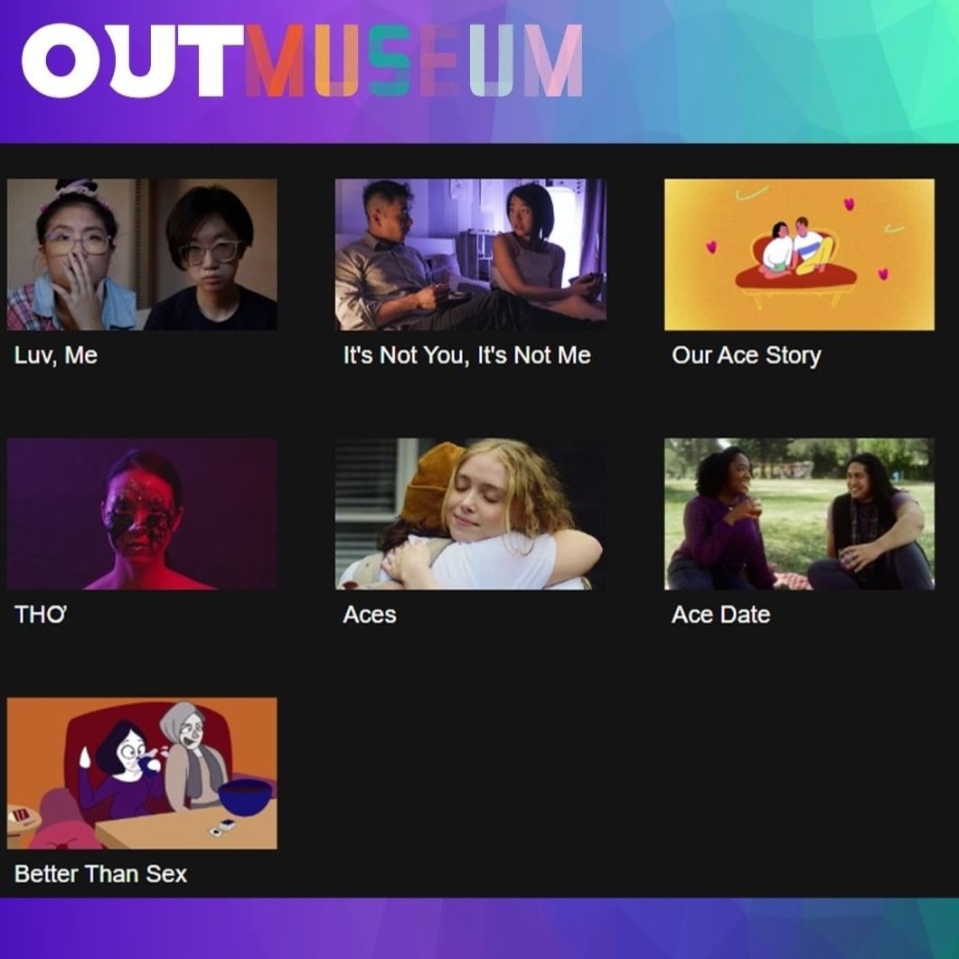 #AceDate has been featured in The OutMuseum's newest short film collection Ace of Hearts! This FREE exhibit of seven films is themed around the experiences of asexual & aromantic individuals, and I am so honored to have Ace Date be among them!
 theoutmuseum.org/ace-of-hearts-…