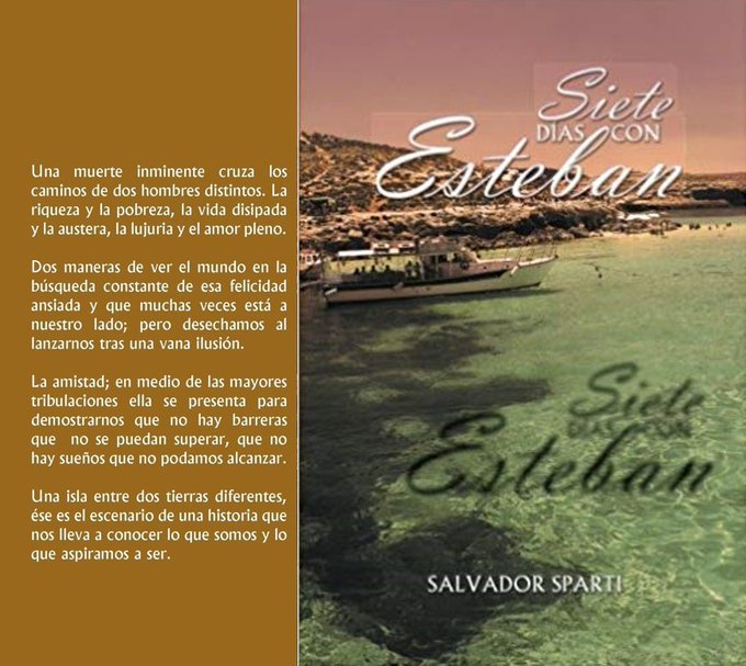 Os presento mi #novela 'SIETE DÍAS CON ESTEBAN', #novela Una Historia que te Hará Reír y Llorar... leer.la/1463366272 @freeboostpromo @QueLeer @LRecomendadas Translate Tweet