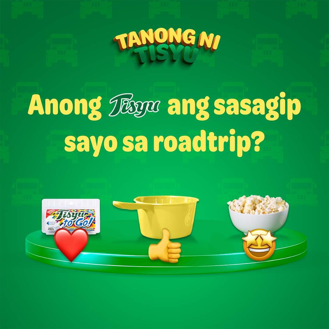 TisyuPH's tweet photo. Pili ka ng isa, Ka-Tisyu. 👀 Di ka namin iju-judge, swear…😌 #TisyuToTheRescue #TisyuTravels

Shop Hygiene - https://t.co/bs74P5AwkU
Shopee - https://t.co/LJXgS7DTTL https://t.co/YgF42KlR9z