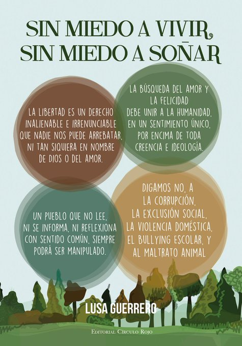 'SIN MIEDO A VIVIR; SIN MIEDO A SOÑAR', de @LusaGuerrero Un libro imprescindible. leer.la/sinmiedo @freeboostpromo #Espana #México #USA Translate Tweet