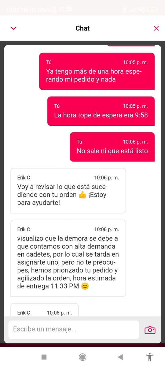 Esto es <a href="/pedidosya/">PedidosYa</a> Pido a las 8:30 y ofrecen entregar a las 11:33 pm. De verdad?