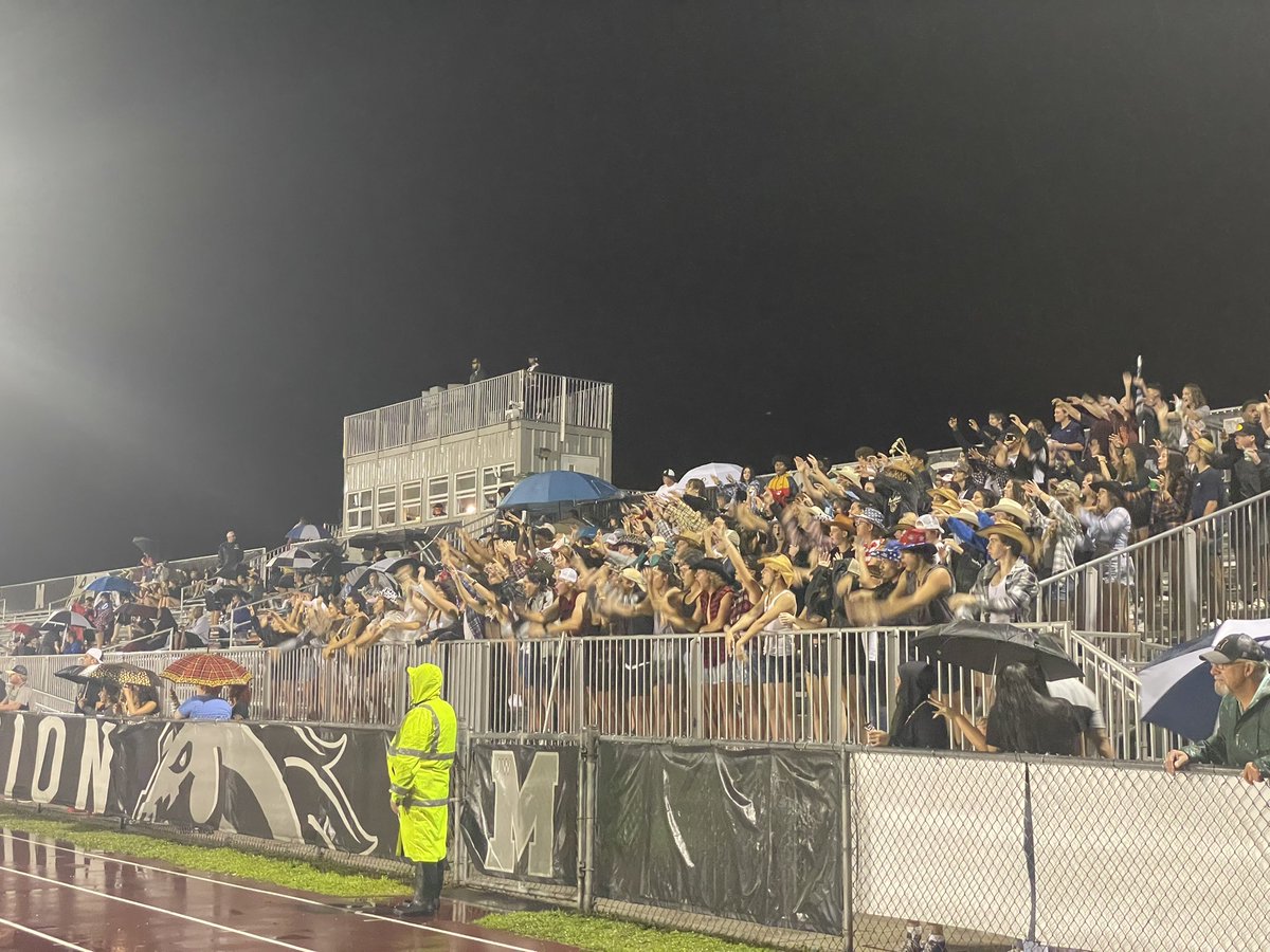 JWMHS's tweet photo. Way to show your #MustangPride, @StangGang0! Y’all braved the weather and had a great time supporting #MustangFootball! #LetsGoMustangs! #BeatWiregrass! #CBCO #UnitedByFootball #UnitedByExcellence https://t.co/pUtNYuYJTF