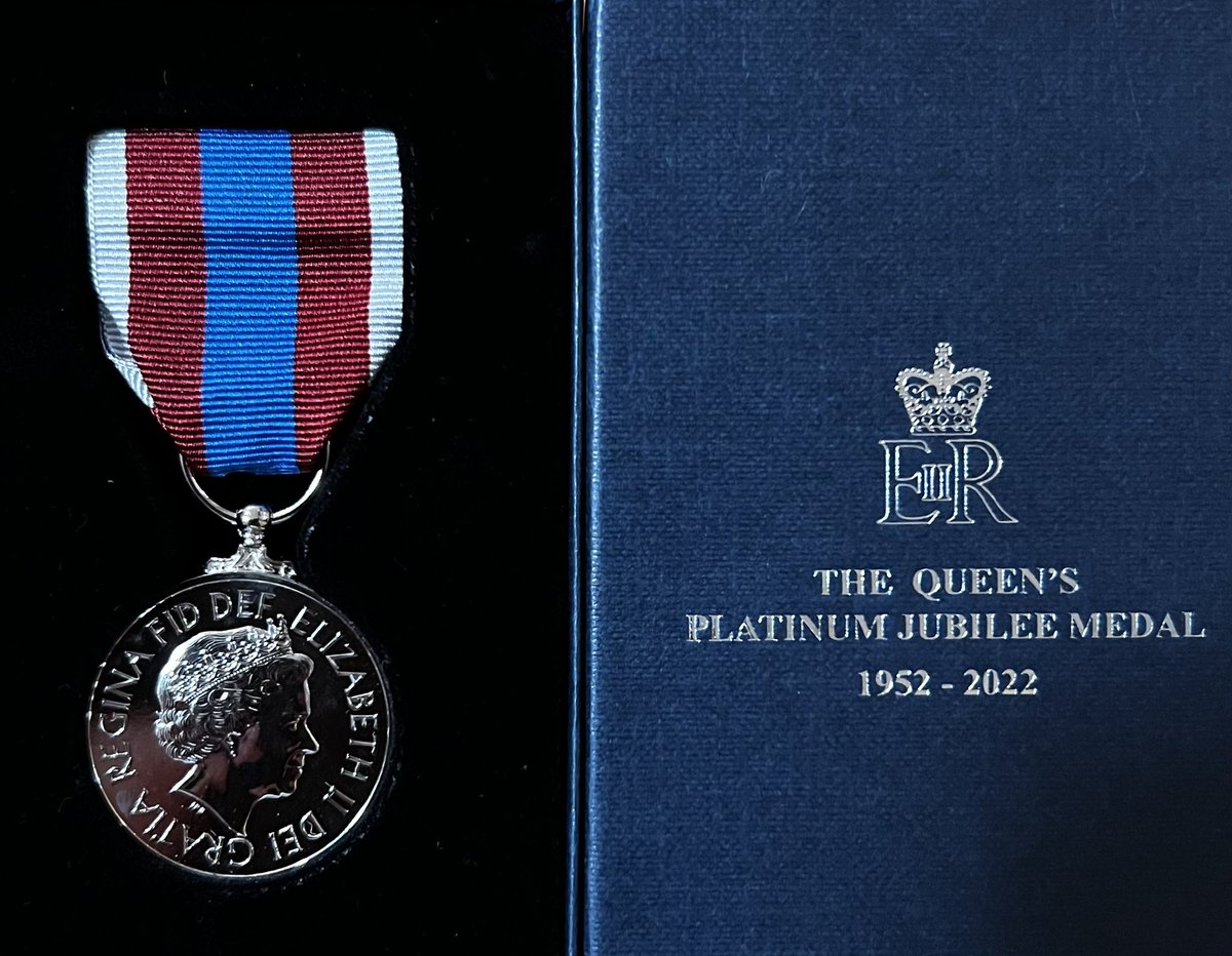 I received my Jubilee medal tonight.  #GodBlessTheQueen