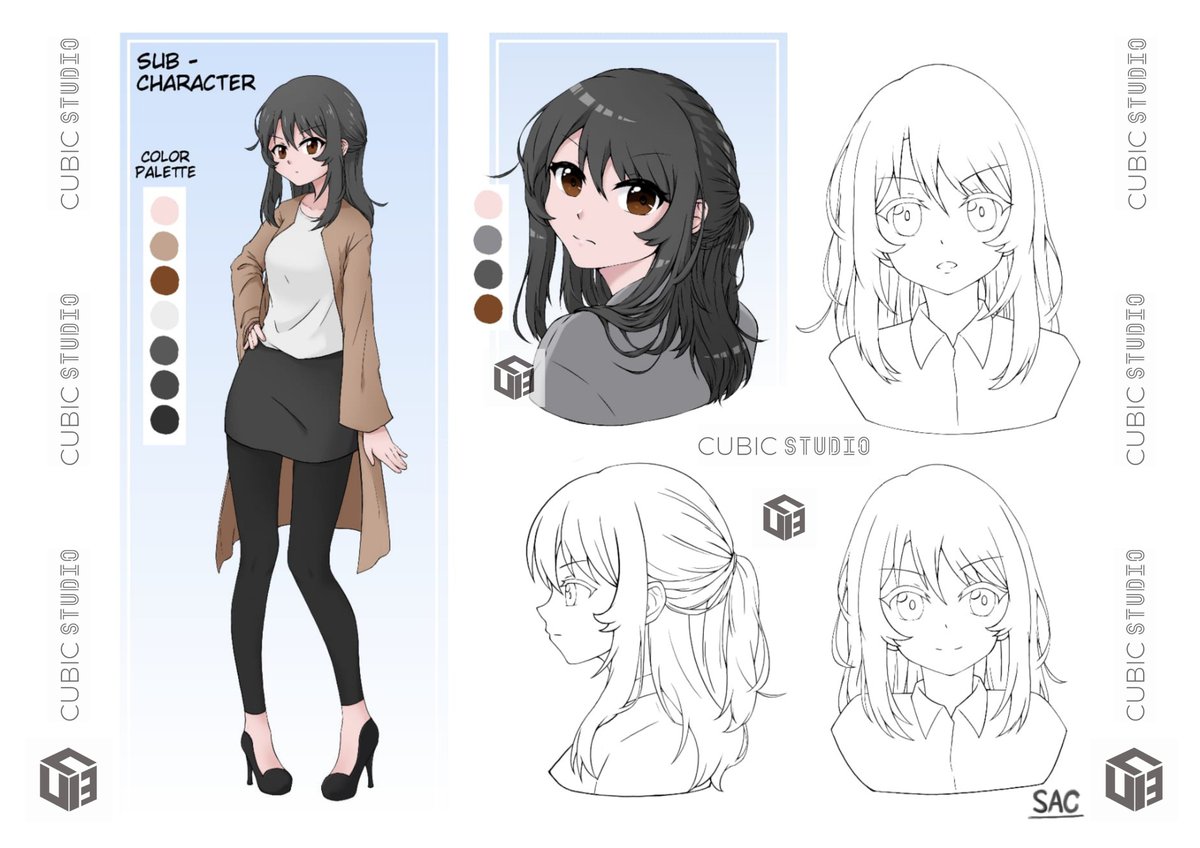 CubicID's tweet photo. SUB CHARACTER ( FEMALE )
#Colouring 2

#ArtistOnTwitter #2danimation #anime #characterdesign https://t.co/HlLN4jh7FU