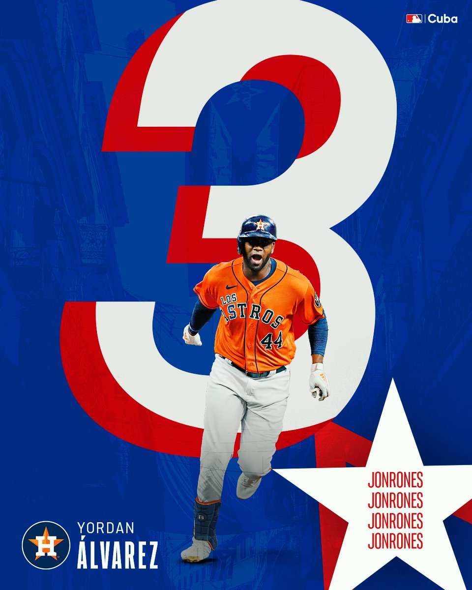 Yordan Álvarez es el 4to jugador nacido en Cuba con 2 juegos de 3 HR en Las Mayores. Antes lo hicieron José Canseco (1988 y 1994), Yoenis Céspedes (2015 y 2017) y Kendrys Morales (2015 y 2017). 💪🇨🇺