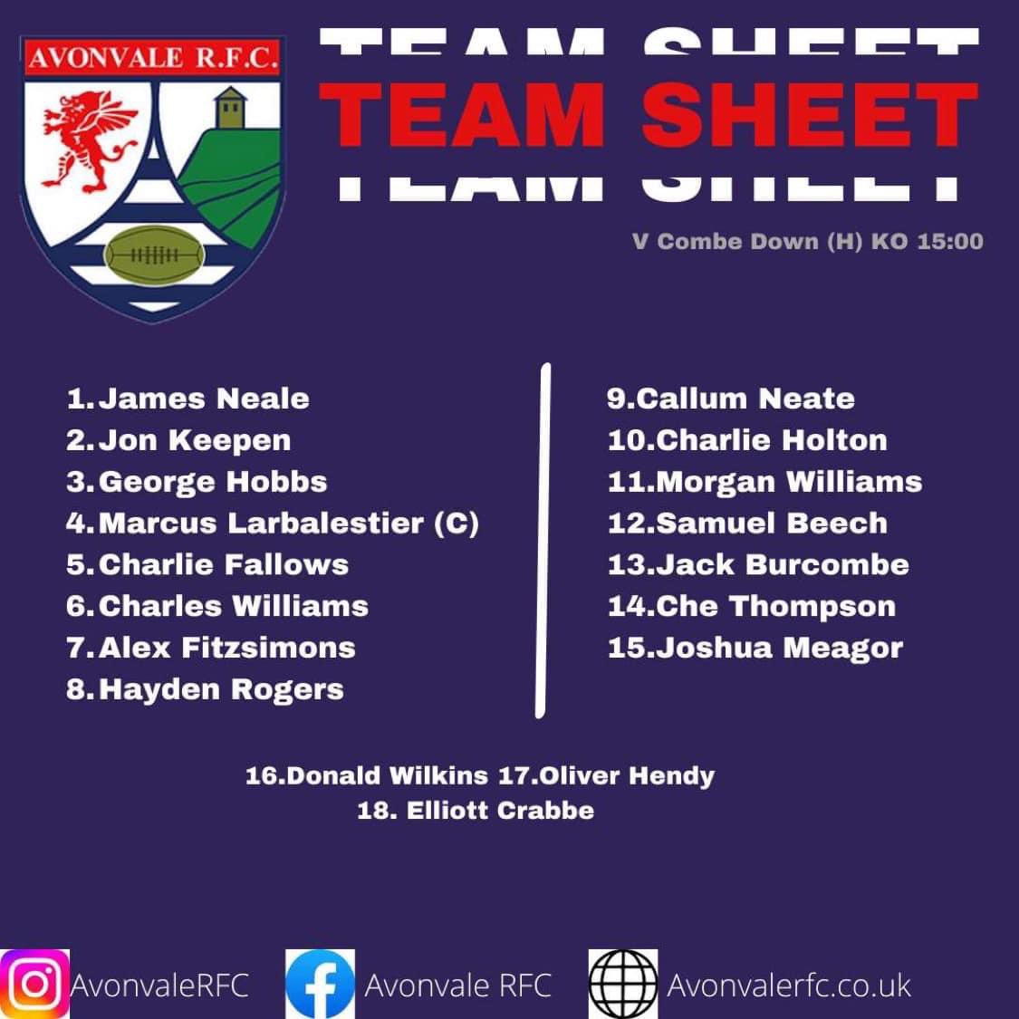 AvonvaleRFC's tweet photo. *T O D A Y*
Avonvale welcome long time rivals @CombeDownRFC to Bathford!
Join us at 3pm at the Crown field, for what is sure to be a spicy encounter!
#rugby #chasetheegg #sport #southerncounties https://t.co/eGfhR74fpk
