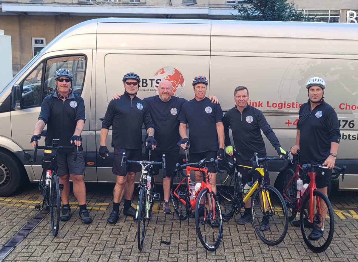 raising_rhys's tweet photo. What a journey 🚴‍♂️💙

Today will see the chaps visit @NFFC ⚽️

One more club to go before we arrive in #Coventry tomorrow having visited EVERY. SINGLE. @premierleague club ground, by bike. 

Please continue to donate at: https://t.co/gunqDuhleD

#ride4rhys @covobservernews #ccam https://t.co/qkepl4nudw