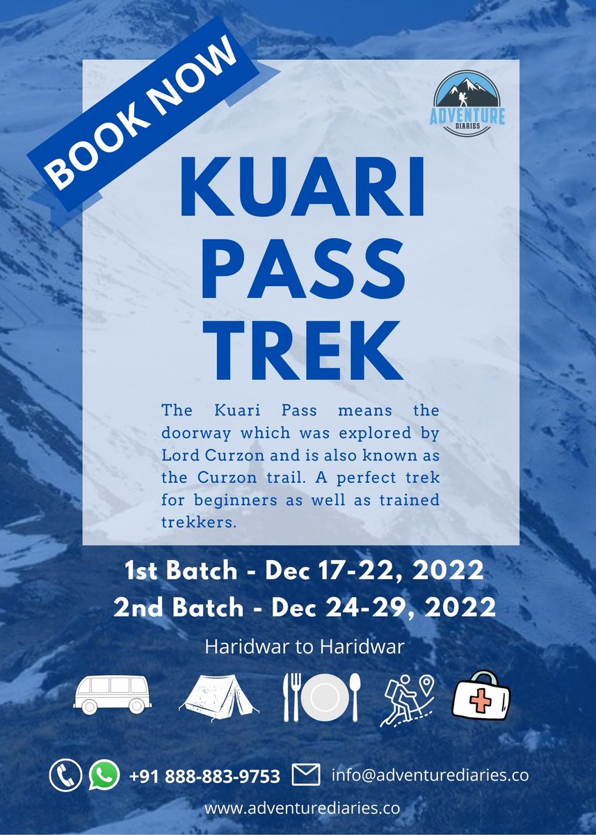 Adventure_Ds's tweet photo. Join us for this amazing winter trek with your friends and family

Contact us on 8888839753 for details

#kuaripass #wintertreks #trekking #uttrakhand https://t.co/oqrdLG0xFE
