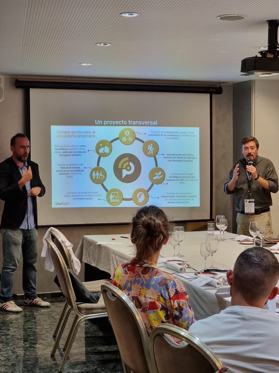 Andorra_Parlapp's tweet image. 🟠 @QuimBarceloC soci-fundador de #parlapp explica com #Parlapp és un projecte transversal amb impacte cultural  i turístic, social, educatiu i normatiu

#Agenda2030 #ODS #AccessibilitatUniversal #Inclusivitat 
#AndorraInclusiva #ElCodiPerfecte