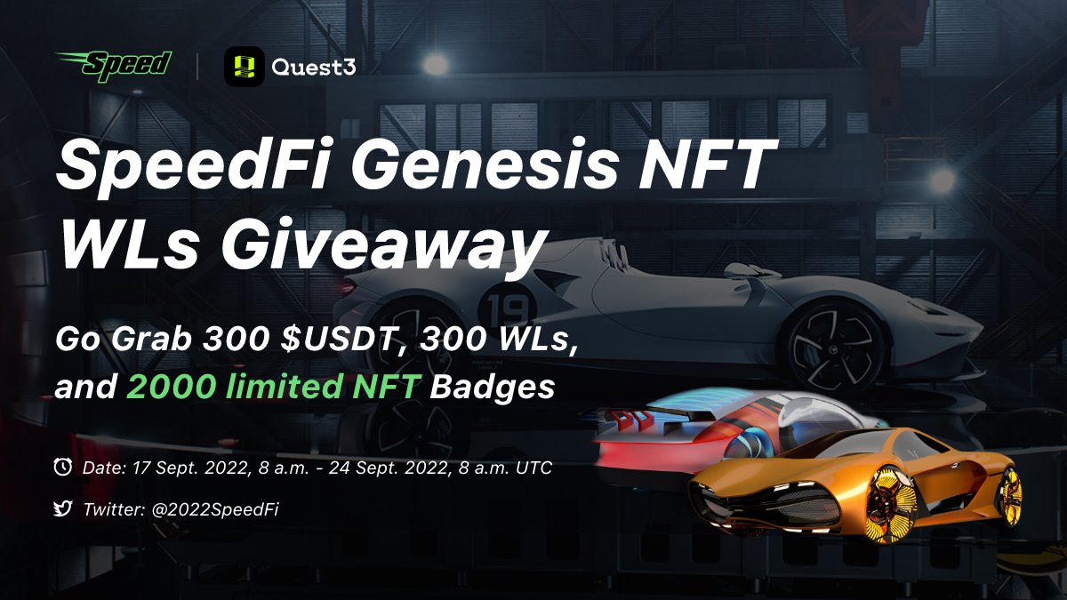 SpeedFi | 💥Genesis NFT Mint Is Live💥 tweet media