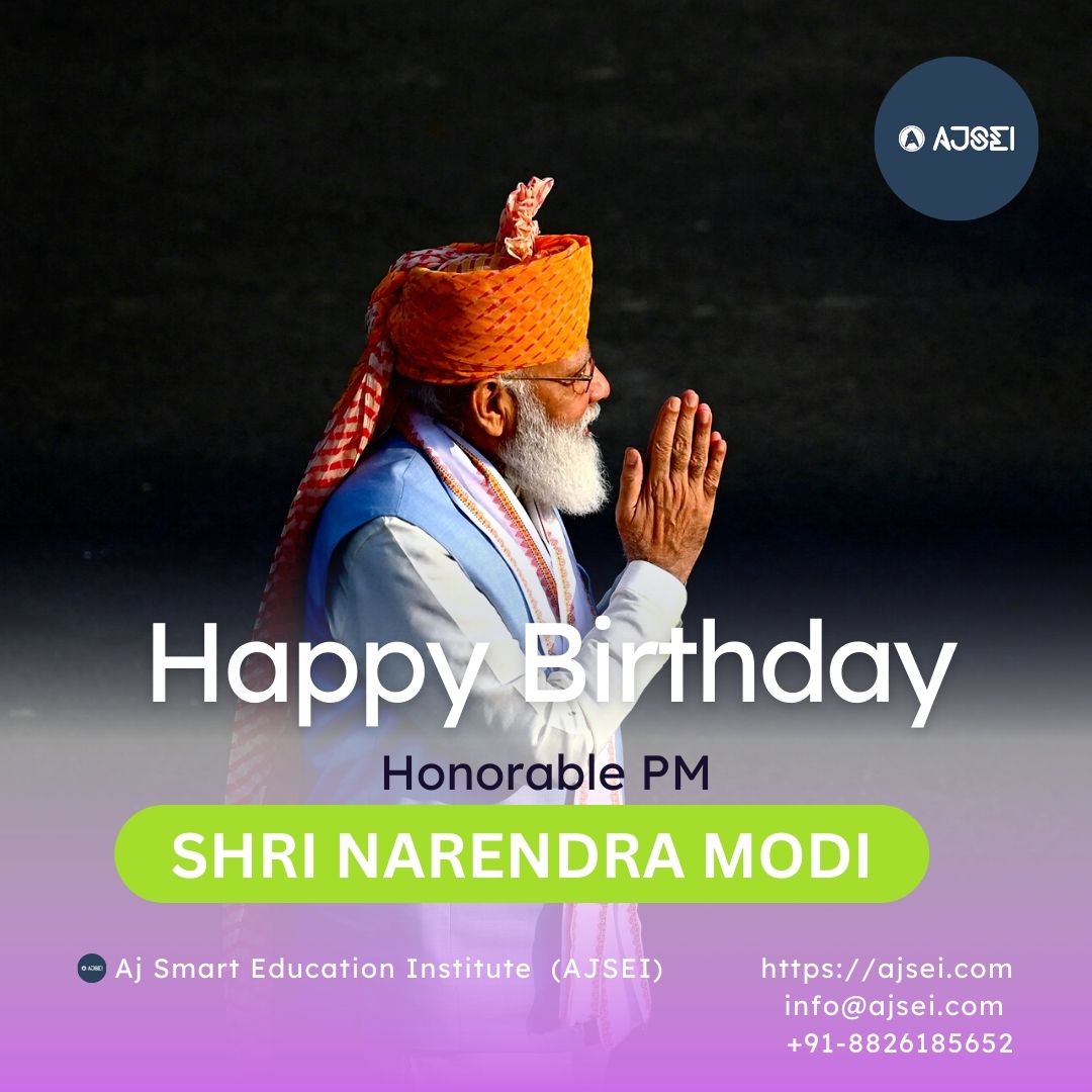 ajsei_official's tweet photo. Wishing a very Happy Birthday to Prime Minister Shri Narendra Modi sir! May you have a prosperous and happy year ahead!
#happybirthdayprimeminister #happybirthdaynarendramodi #happybirthdaymodiji #narendramodi #happybirthdayPM #modiji #ajsei #learnwithajsei #ajsmartclasses https://t.co/LKM0TbAmSf