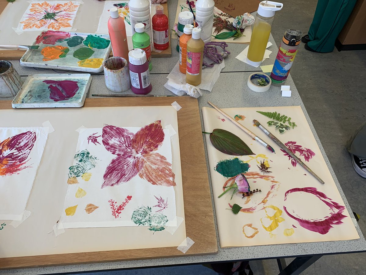 Reuse &amp; Recycle. 
I loved the marks created on the work paper yesterday so turned some into cards. This was a printing mini lesson by fellow student teachers to explore colour and pattern.