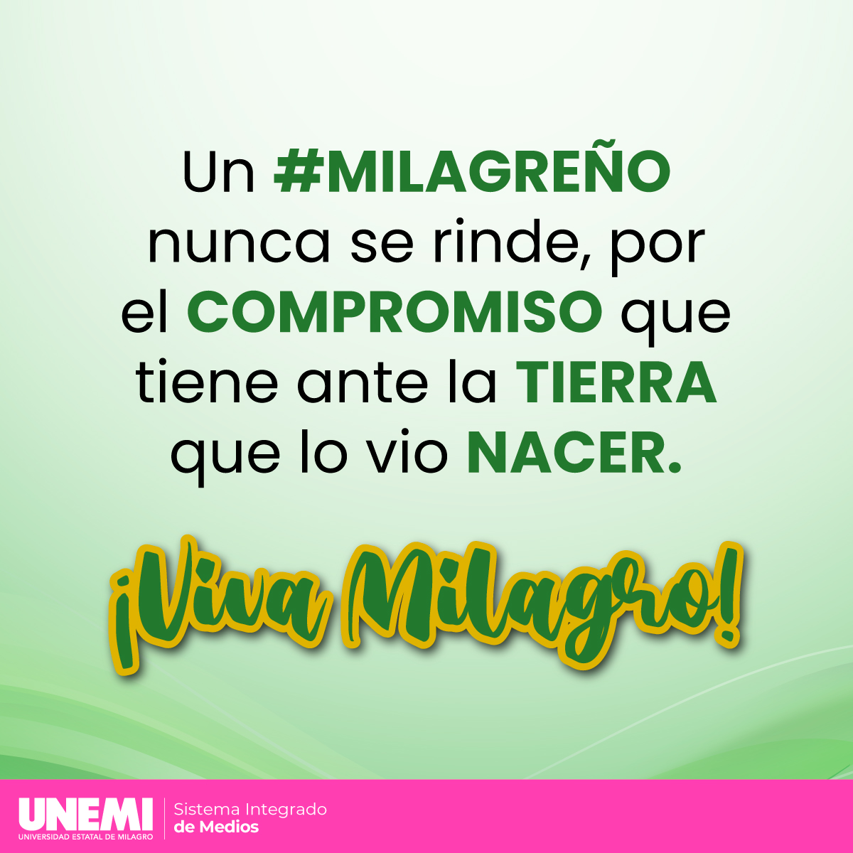UnemiSim's tweet photo. 👉🏽 Hoy celebramos #109Años de #CantonizaciónDeMilagro 🍍🎉

✨ El #SistemaIntegradoDeMedios saluda a la bella ciudad de #Milagro en sus fiestas ✨

✅ Coméntanos qué significa para ti ser #milagreño 🤩

#SIM #ByUNEMI #FechasImportantes #FechasEcuador https://t.co/Hx3DVdzCE8