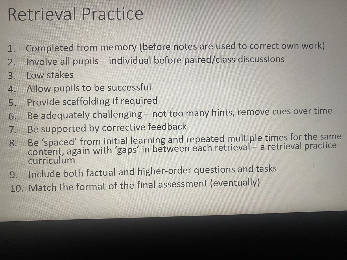 PearceMrs's tweet photo. Nothing like leading a T&amp;L briefing at my own school. A great one this week - revisiting the ‘active ingredients’ of each strategy in our T&amp;L framework. https://t.co/sydFIZMPKT