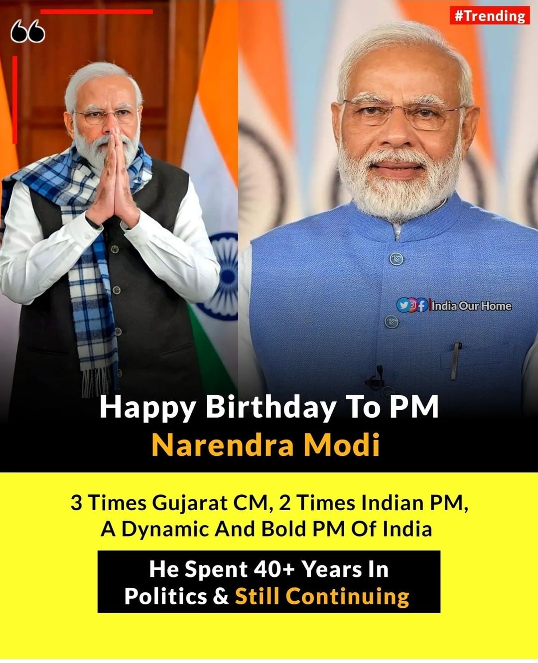 Happy Birthday PM Shree Narendra Modi!      