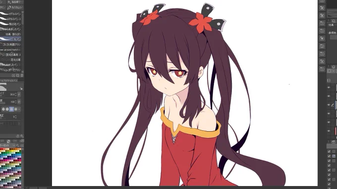色分け完了。明日仕上げるべ。 