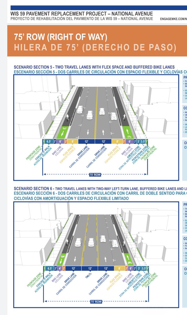 MattBayerWI's tweet photo. @dtloken @WisDOTsoutheast I scrolled down to the *exhibits* materials, and there they actually have some interesting alternatives https://t.co/MlCfT49gFs