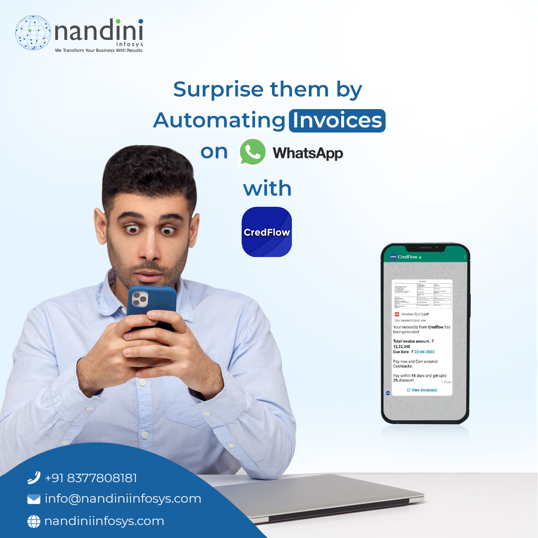 NIPL_HQ's tweet photo. You can now automate invoices on CredFlow to be sent through WhatsApp. Now you don't have to worry about late-payments!
.
.
.
#CredFlow #softwaresolutions #nandiniinfosys #software
#tally #outstandingpayment https://t.co/Qp4x0mixiA