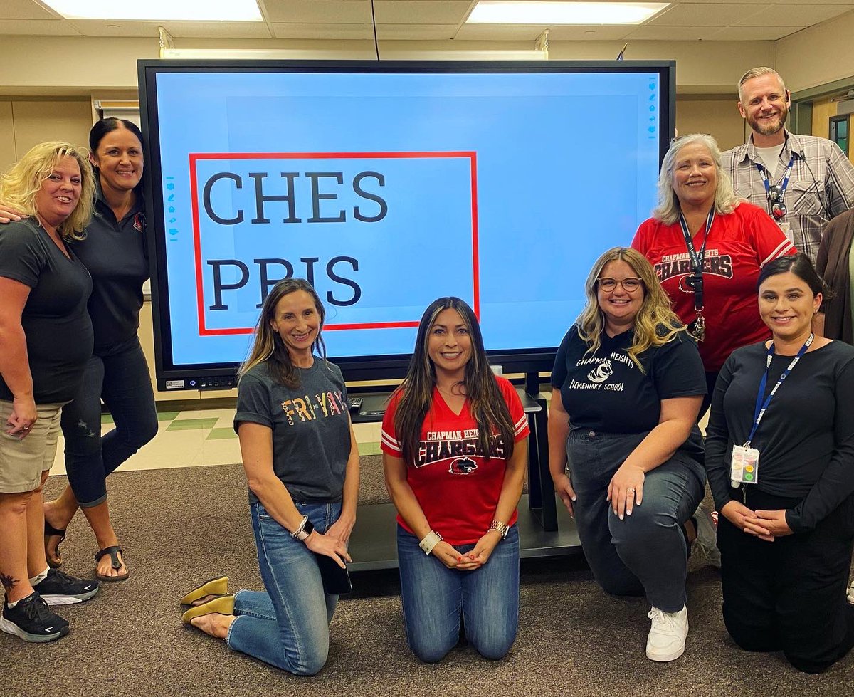 CHESChargers's tweet photo. Meet our CHES PBIS team! Stay tuned for all the positivity and supports they are bringing to our Chargers💯👍🏼.
#cheschargers #ycjusd #ycjuadallin #pbischool https://t.co/ytWu7pqd1O