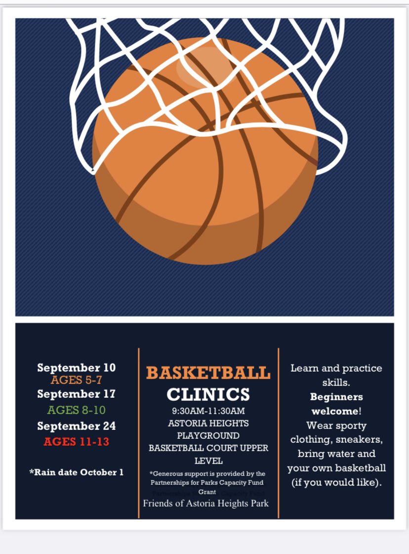Join us for bball clinic Saturday 9/17, 9:30 Am for ages 8-10 <a href="/ps70_q/">PS 70Q</a> <a href="/PS151Q/">PS 151Q</a> <a href="/q300school/">Q300school_NYC</a> <a href="/ps234q/">PS234Q PTA</a> @PS17Queens upper level <a href="/AstoriaHeights/">AstoriaHeightsPark</a>