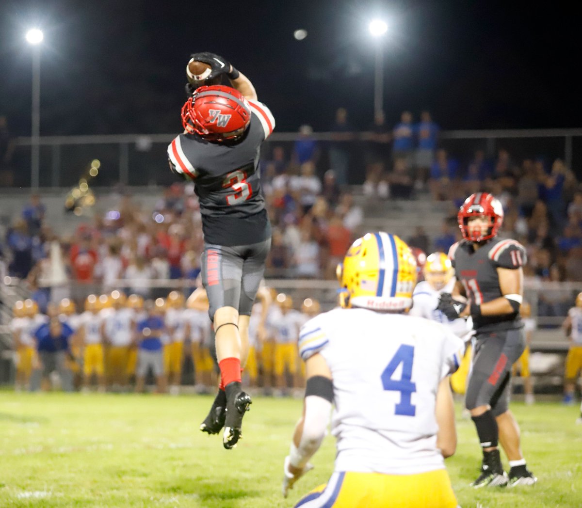 tbsports's tweet photo. Just a couple highlights from Conner Campbell's 12 catch, 269-yard and four touchdown performance against St. Marys. What a game. https://t.co/0wnYl422xf