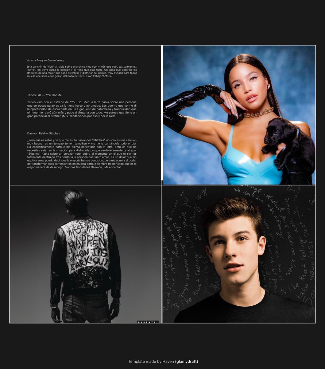 theguitarsouI's tweet photo. 𝗡𝗲𝘄 𝗦𝗼𝗻𝗴𝘀 𝗼𝗻𝗹𝘆 𝗶𝗻 𝗦𝗽𝗼𝘁𝗶𝗳𝘆.
Les comparto estas increíbles canciones de mis compañeros de Spotify.
#YouGotMexTadeo #CuatroVeinteVicAvery #StitchesbyDaemon https://t.co/Q4yyBO8UcF