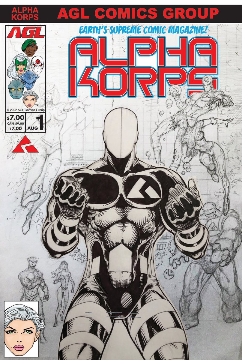 AglComics's tweet photo. I made it work…It’s important to keep about the top 3rd of a #ComicsCover free of essential #Artwork to ensure the title fits without Art obstructing - unless that’s the intent! #ALPHAKORPS #SpecialOperations #SupremeHumans Created 1994 by AGL, ChiefCreator/Former Green Beret https://t.co/PP2UTZu42J