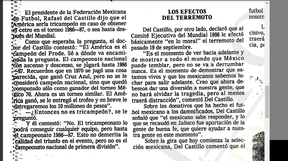 🚨🚨🚨
SE ACABÓ LA MENTIRA

CONFIRMADO, América tiene 12 TÍTULOS DE LIGA.

Tras la final del PRODE 85, el Presidente de la FEMEXFUT, Rafael del Castillo, confirmó que el PRODE contó como TORNEO DE COPA.

Acá la prueba 👇 Fuente: Hemeroteca del Informador 8/10/1985