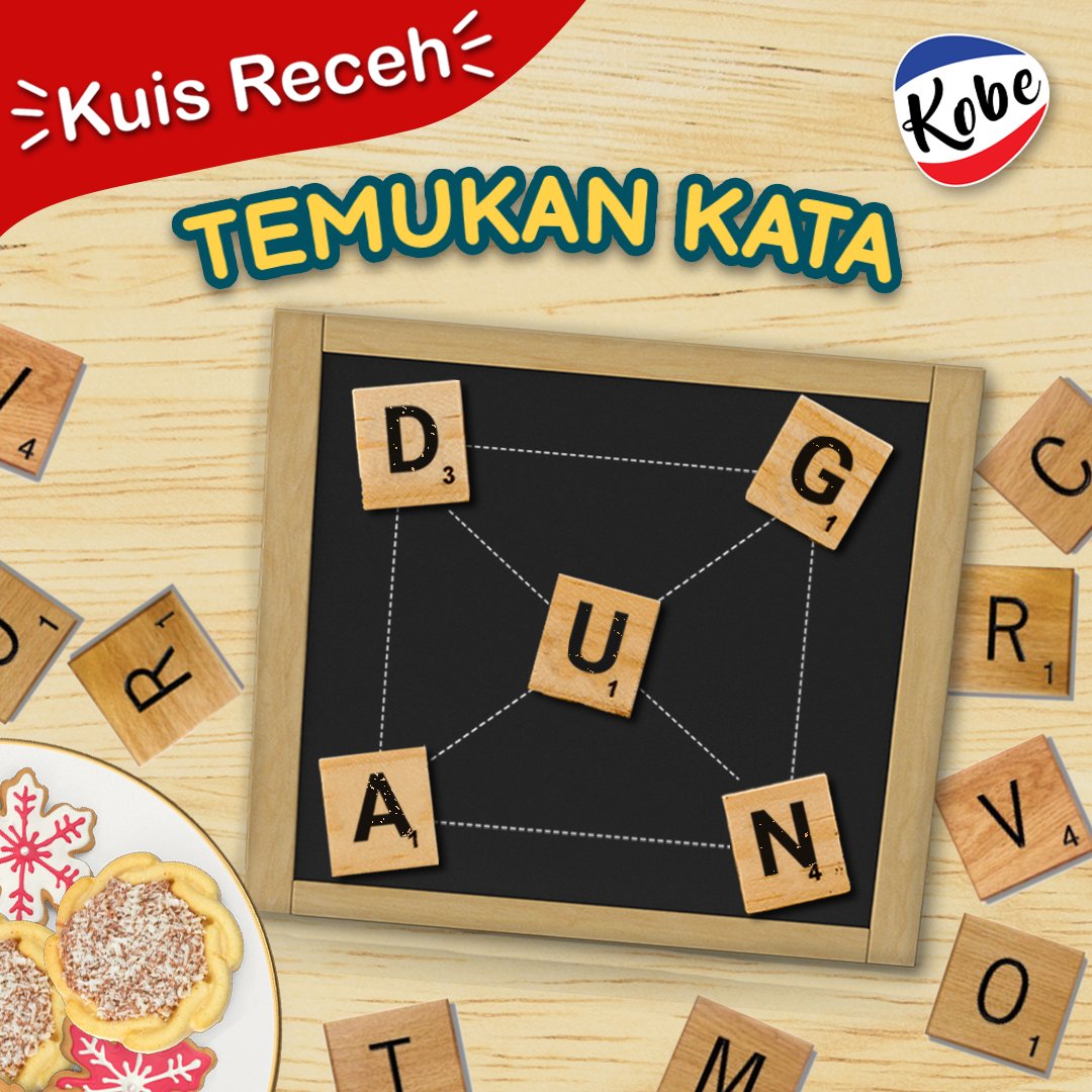 dapurkobe's tweet photo. KUIS RECEH: Temukan Kata

Tebak kata apa yang tersembunyi dan menangkan uang digital Total 500.000 untuk 5 Bestie yang
beruntung!

Yuk jawab yuk Bestie, siapa tau kamulah pemenangnyaaa..

#dapurkobe #tepungkobe
#AkuBarengKOBE https://t.co/BAUceWKy7s