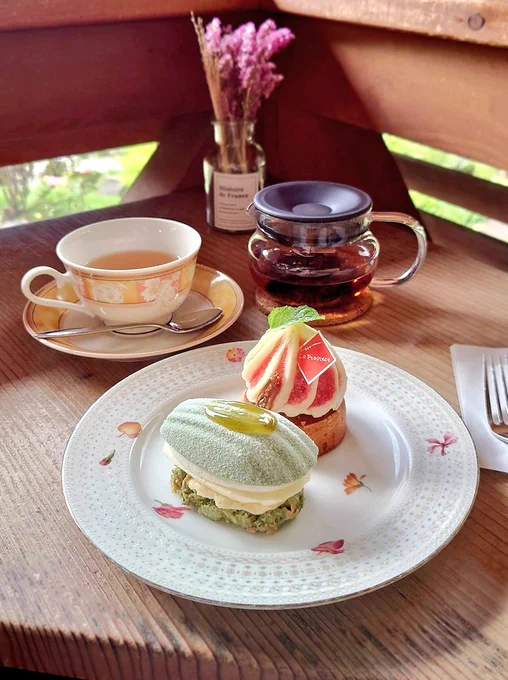 今日のケーキたち無花果タルト食べれて大満足 