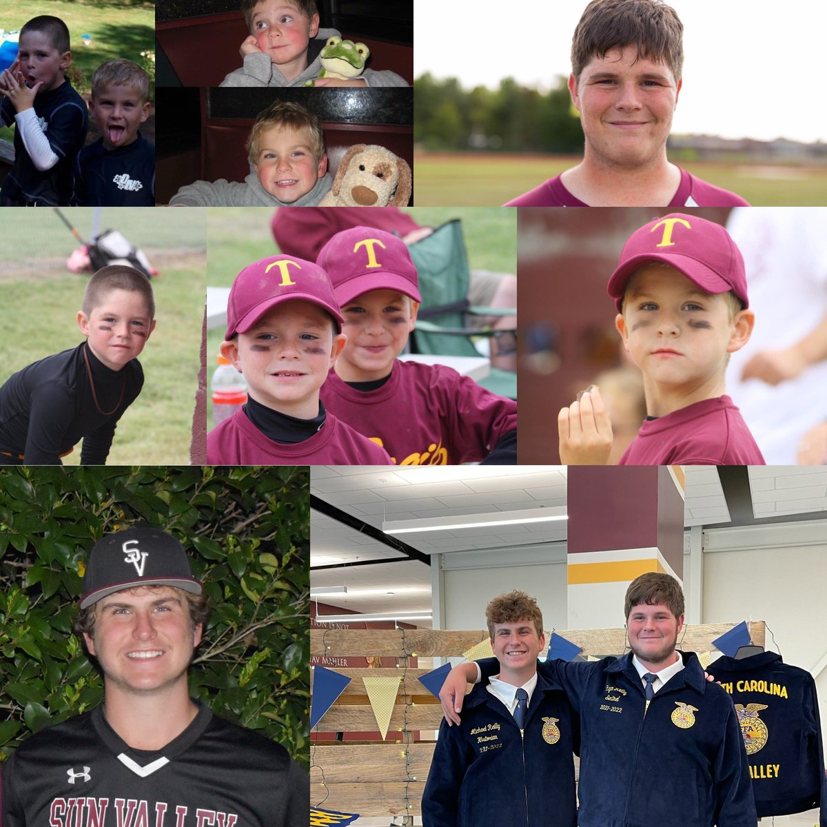 Happy 18th birthday to these boys! Can’t believe they are 18!!!!
Happy birthday to my baseball ⚾️ loving pitcher and football 🏈 lineman golfer 🏌🏻‍♂️ 
💙💙