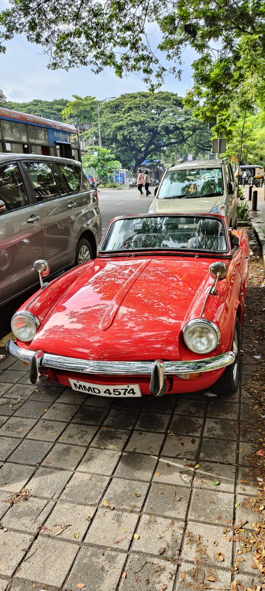 Notice how tiny this car is. This version is the Mk3 which was manufactured from 1967 to 1970, and was one of the fastest Spitfires of its time reaching a top whack of 153kmph. The same era saw the 100,000th Spitfire being rolled out of the Coventry plant in England.
#LoveforCars