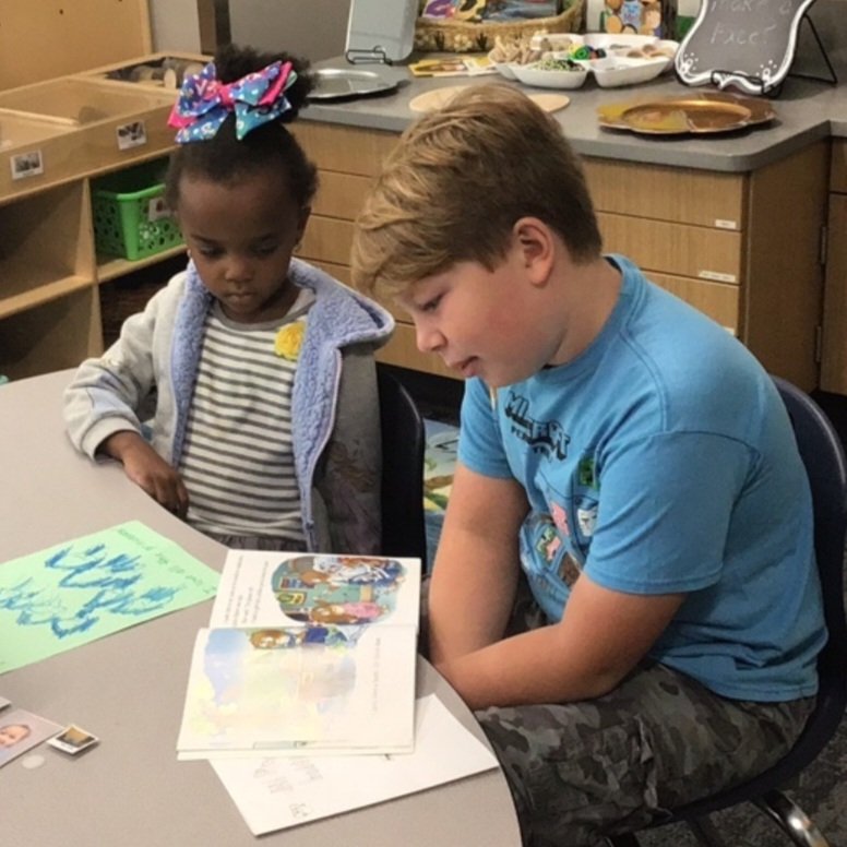 ClemensClass's tweet photo. Pre-k was so excited to meet their class buddies this week!  What a joy to see all the smiles as they shared books and exchanged handmade cards.  Thanks for partnering with us BH 4th grade! @Ms_Hillman_ @BHKnights512 https://t.co/Q3Bba9fnat