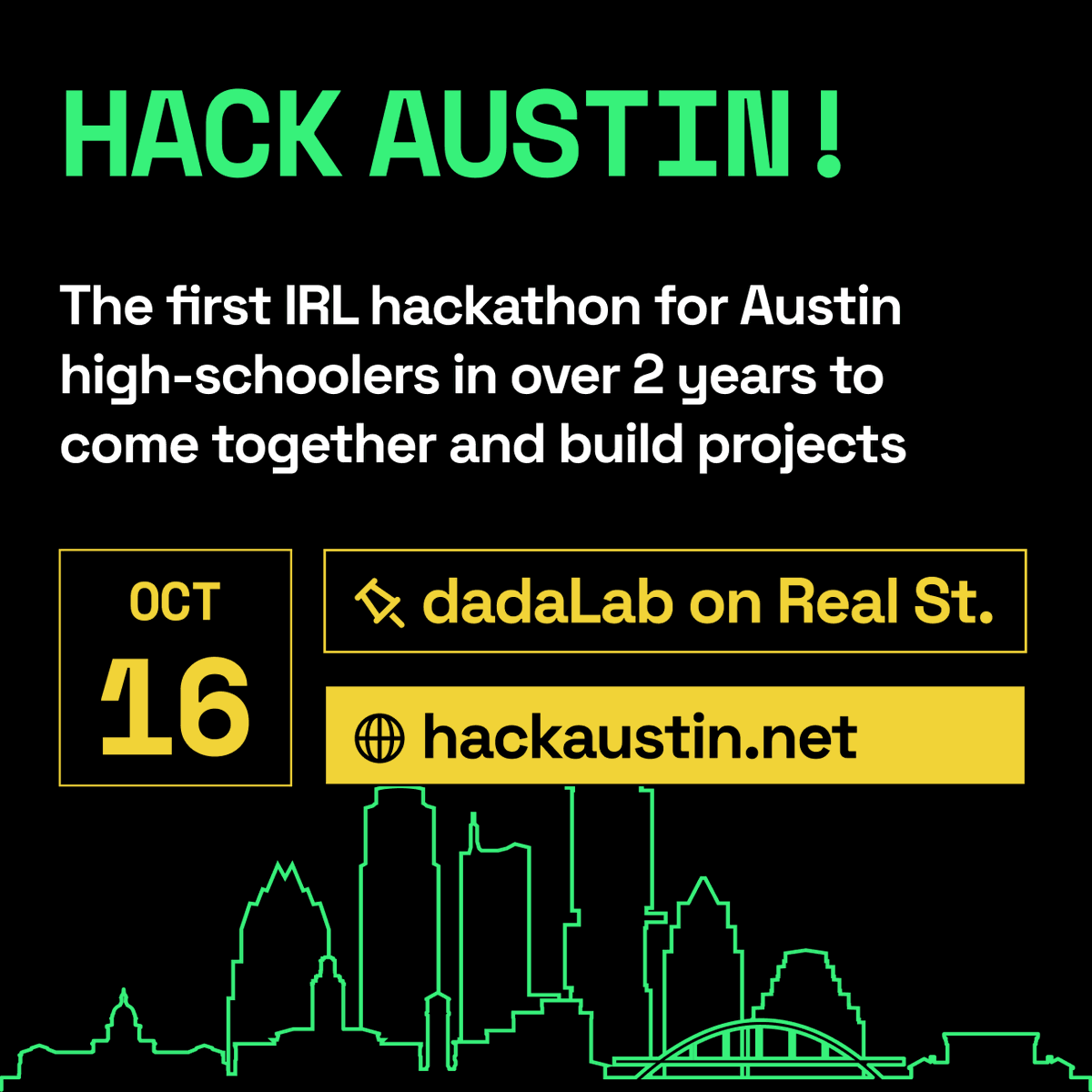 hackaustin_'s tweet photo. We are proud to announce that our first ever Hackathon from Hack Autin is happening in Austin, Texas

Spots are filling up fast, so hurry up and register now at https://t.co/lmSGeguvDN

Visit our website for information at https://t.co/lmSGeguvDN https://t.co/rLuIr8cUEM https://t.co/b7OTtfSIEl